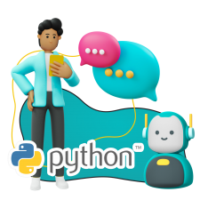 Умный чат-бот на Python - КИБЕРшкола программирования для детей, компьютерные курсы для школьников, начинающих и подростков - KIBERone г. Белебей