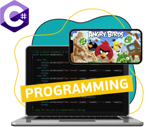 Программирование на C#. Удивительный мир 2D-игр - КИБЕРшкола программирования для детей, компьютерные курсы для школьников, начинающих и подростков - KIBERone г. Белебей